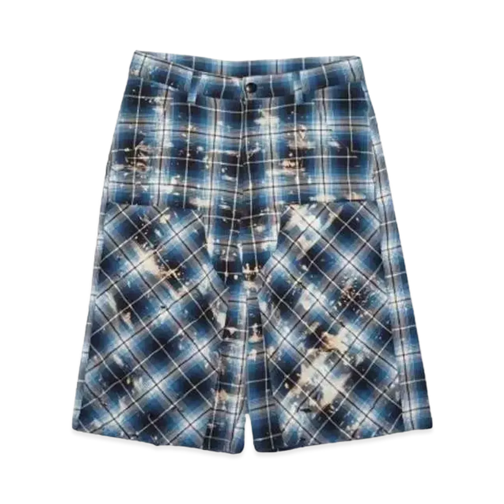 Rafu Bleached&damaged shortpant "BLUE"