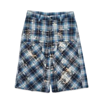 Rafu Bleached&damaged shortpant "BLUE"
