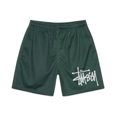 Stussy Big Basic Mesh Shorts "Spruce"
