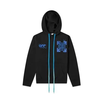 OFF-WHITE WIZARD AND CAT OVER HOODY "Black"