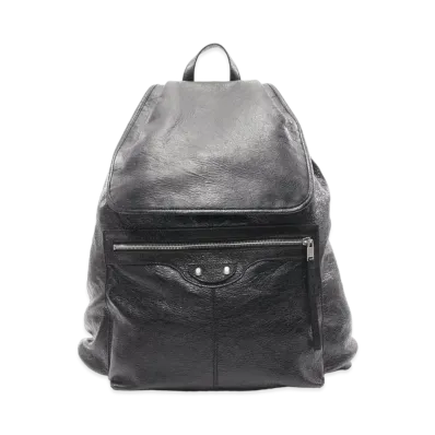 BALENCIAGA Traveler Leather Backpack "Black"