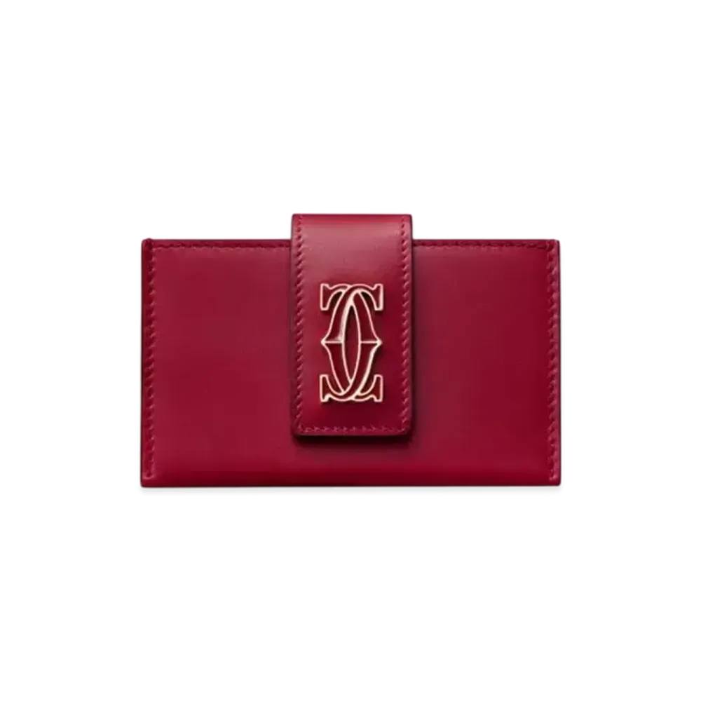 Cartier Accordion Card Holder, C de Cartier "Cherry Red"