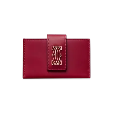 Cartier Accordion Card Holder, C de Cartier "Cherry Red"