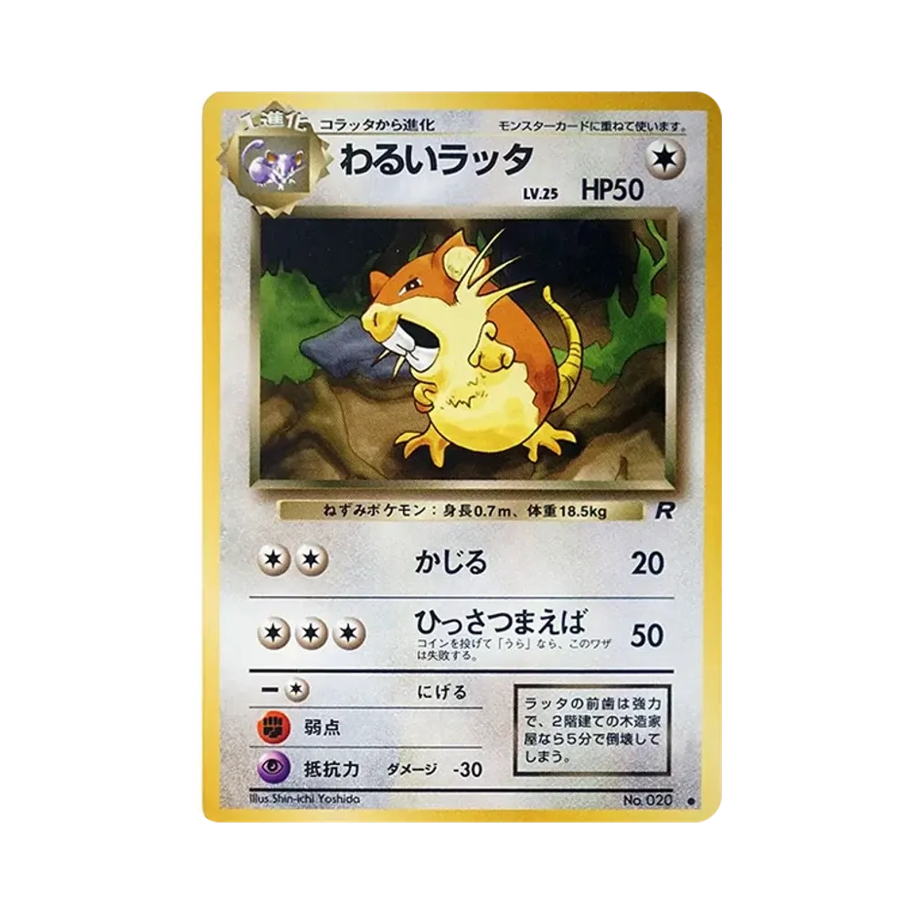 Dark Raticate : Old Back [PMCG4 No.020](Expansion Pack "Team Rocket")