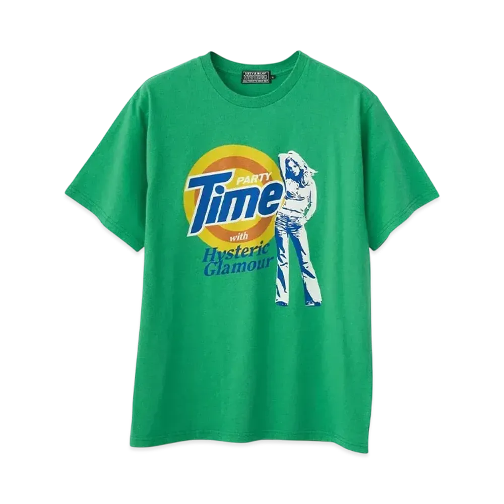 HYSTERIC GLAMOUR Party Time T-Shirt "Green"