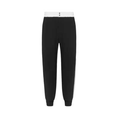 Alexander McQUEEN Contrast Side Stripe Jogger "Black/Ivory"