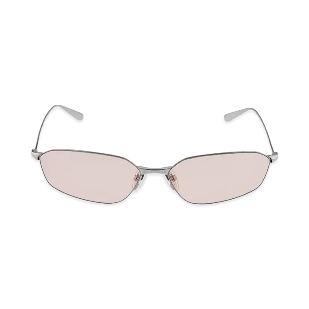 BALENCIAGA Invisible 2.0 Oval Sunglasses "Light Silver"