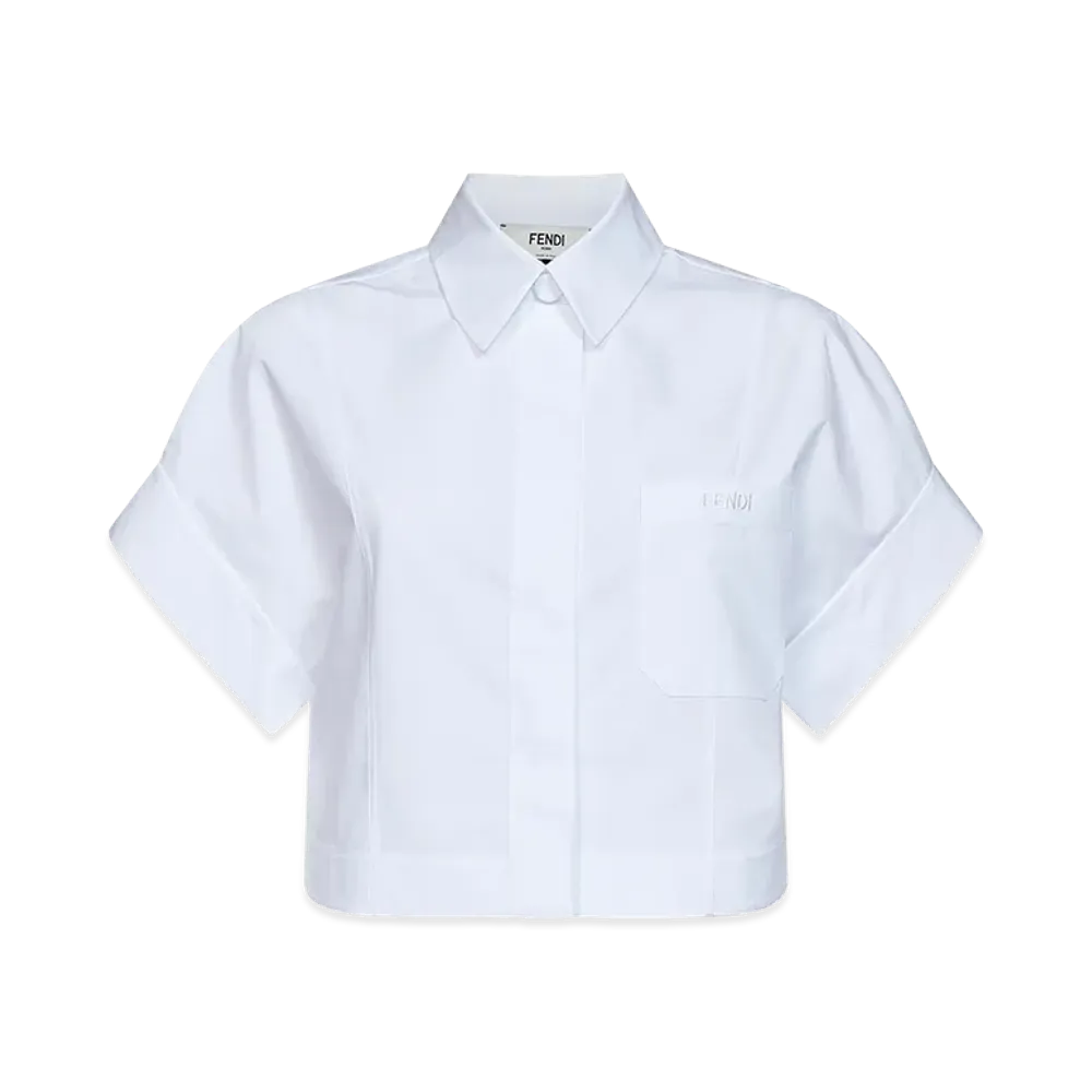 FENDI Women's Poplin Shirt "White"