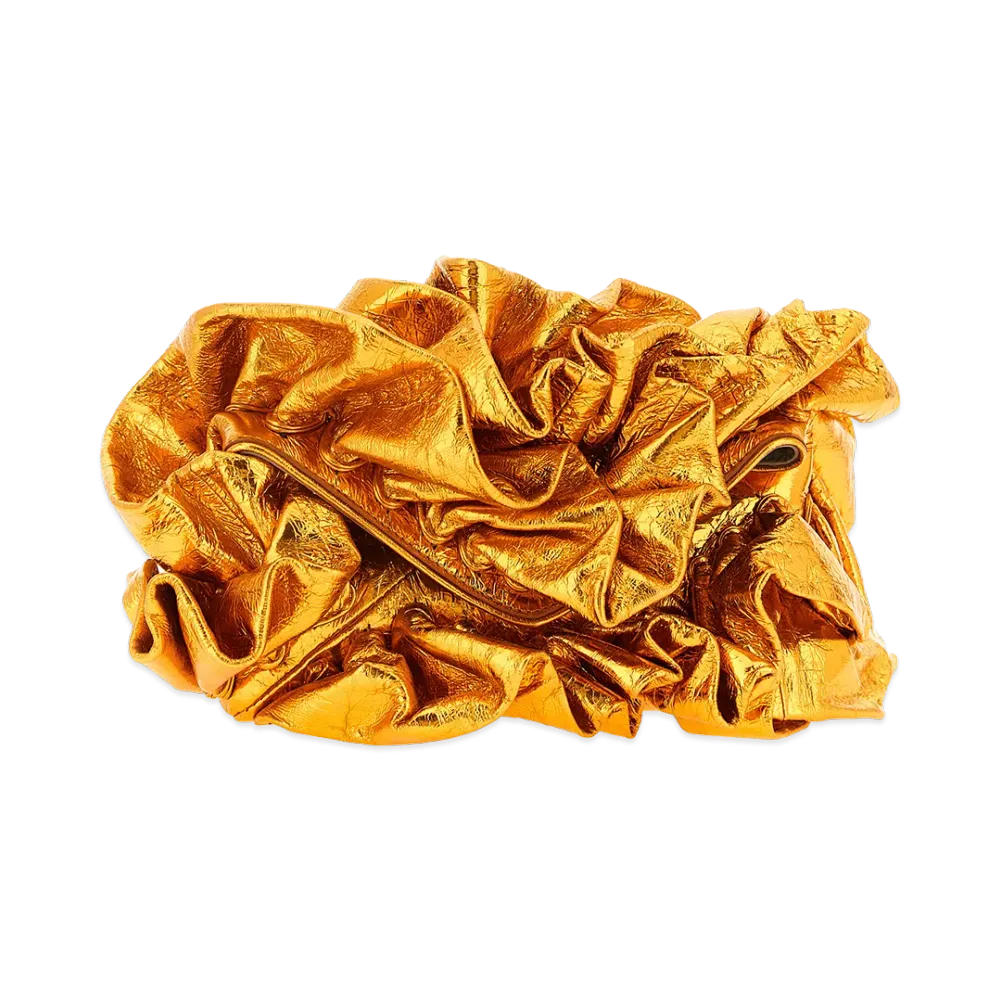 DRIES VAN NOTEN Women's 'Ruffle' Clutch "Orange"