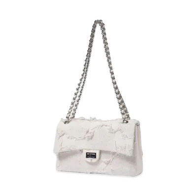 EMOTIONAL WORLD Vintage Chain Bag-Medium "OFF WHITE"