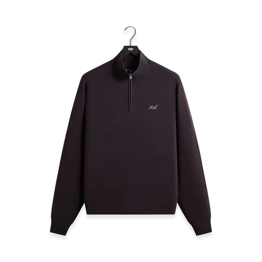 Kith Harmon Quarter Zip Mock Neck "Carbon"