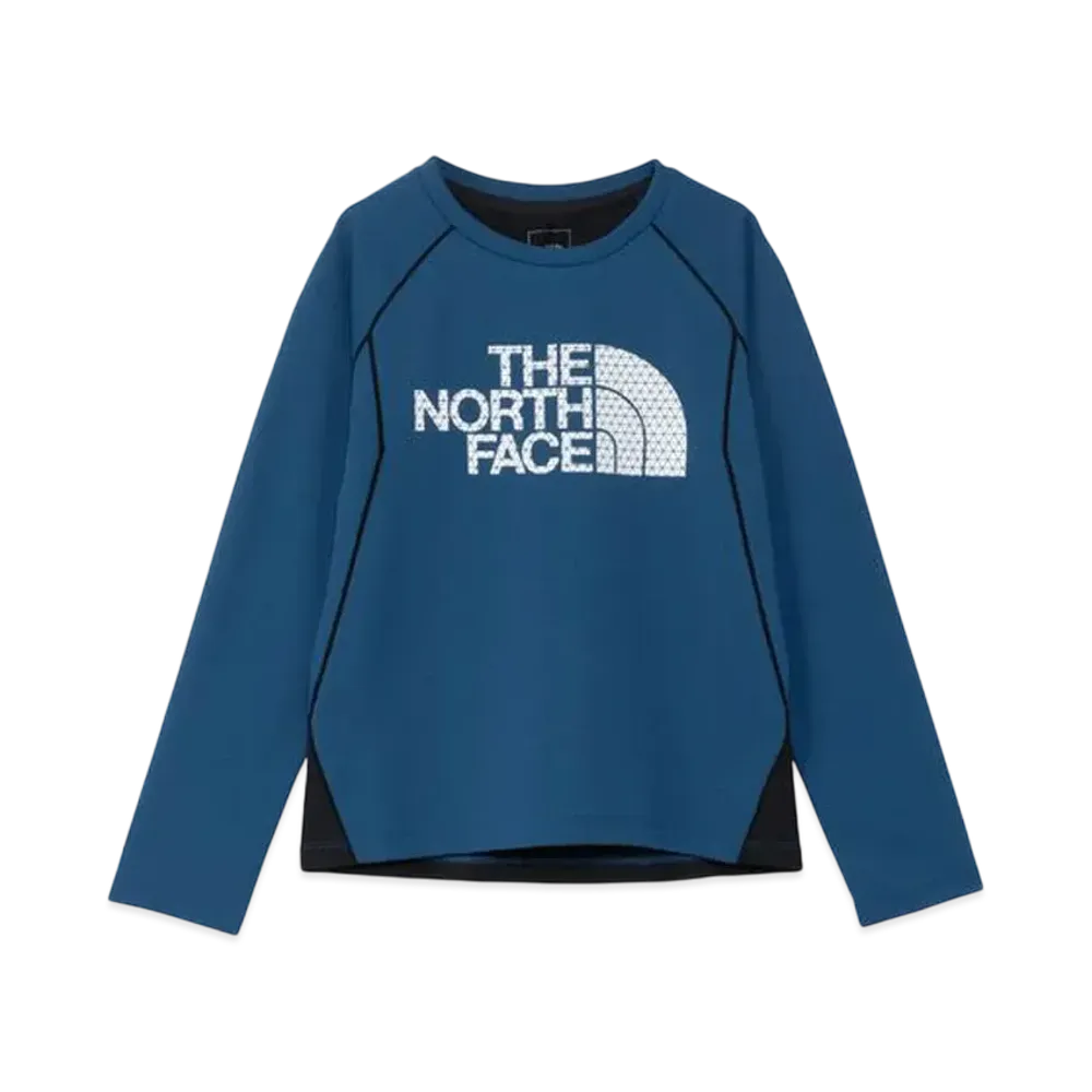 The North Face Kids Long Sleeve Trail Run Tee "Mountain Blue"