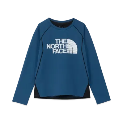 The North Face Kids Long Sleeve Trail Run Tee "Mountain Blue"
