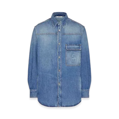 Valentino Denim Logo Shirt "Blue"