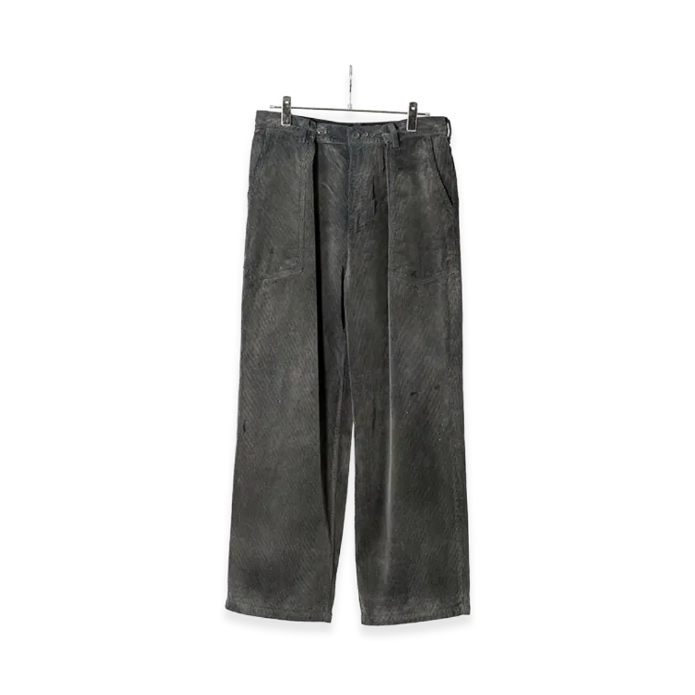 ANCELLM Aging Corduroy Baker Pants "Black"