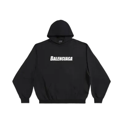 BALENCIAGA MENS Destroyed Hoodie Oversized "Black"
