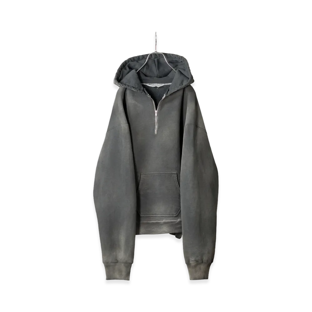 ANCELLM Fleece-Lined Sweat Hoodie "Black"