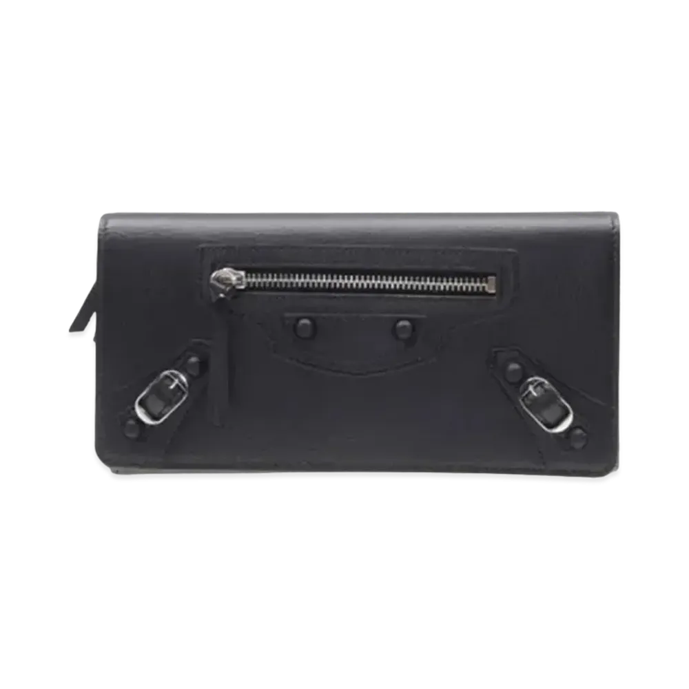 BALENCIAGA Classic Sheepskin Wallet "Black"