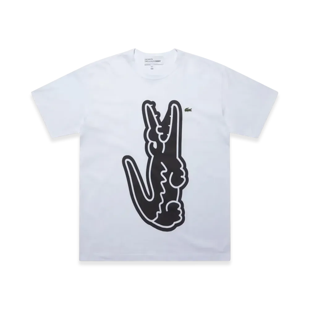 COMME des GARCONS SHIRT x LACOSTE Printed T-Shirt "White"