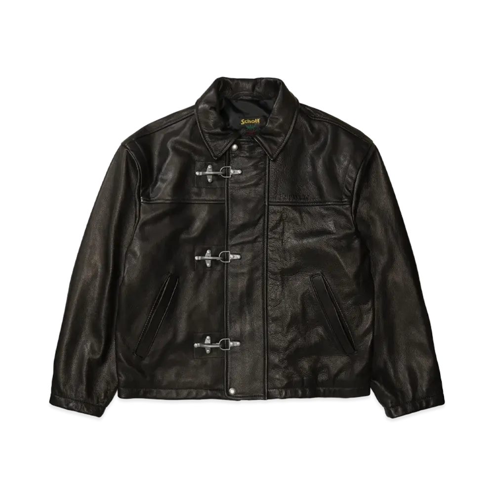 Supreme x Schott Leather Clip Jacket "Black"