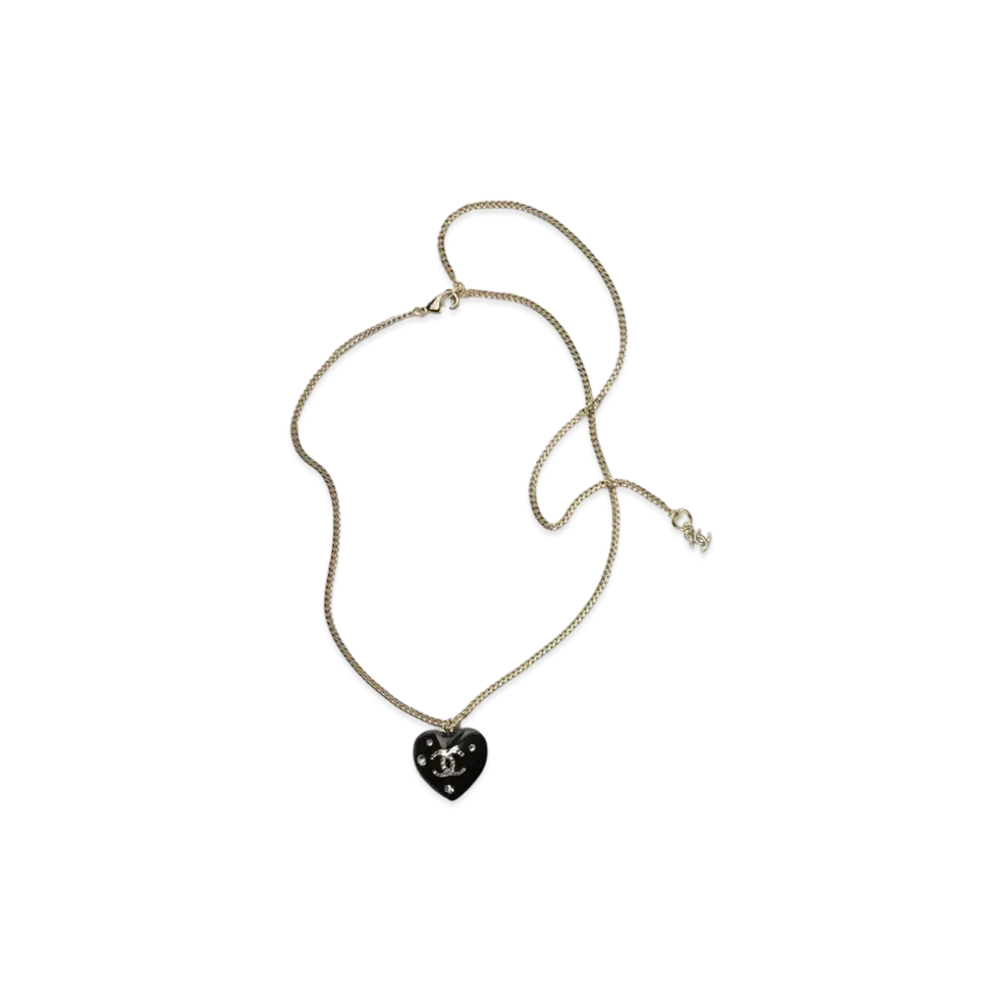 CHANEL Necklace Metal Resin & Strass "Gold"