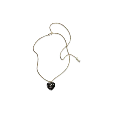 CHANEL Necklace Metal Resin & Strass "Gold"