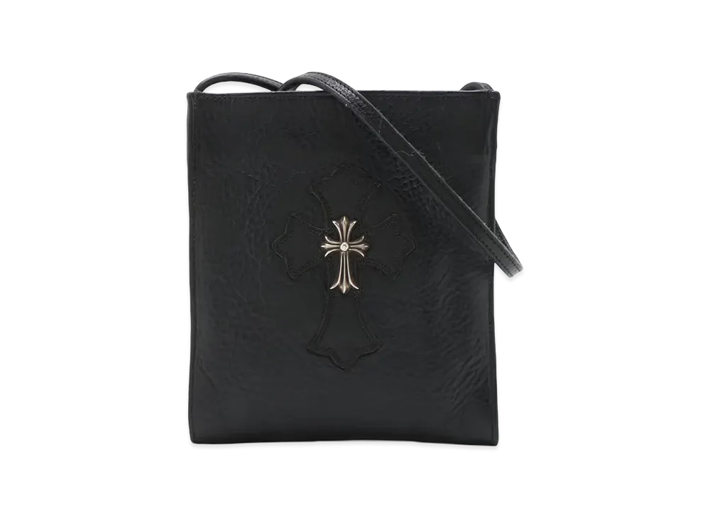 Chrome Hearts Square Pocket CH Cross Leather Shoulder Bag "Black"