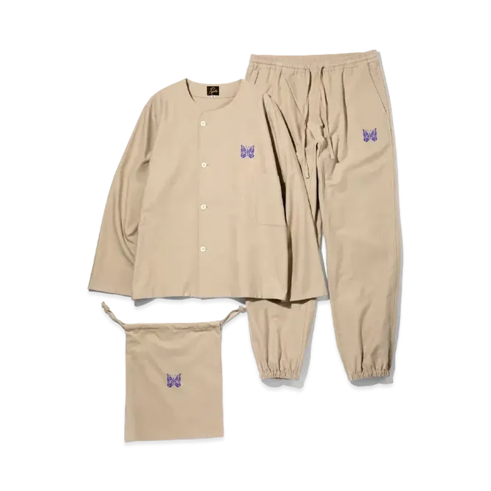 Needles PAJAMA SET - COTTON FLANNEL "Beige"