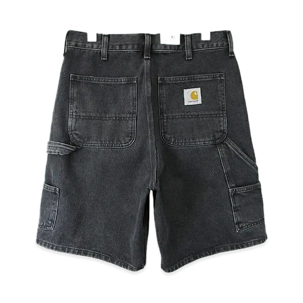 Carhartt WIP Double Knee Short Smith Denim "Black Stone Washe"