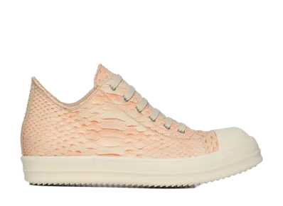 Rick Owens SS26 Low Sneaks Python "Sand/Coral/Milk"