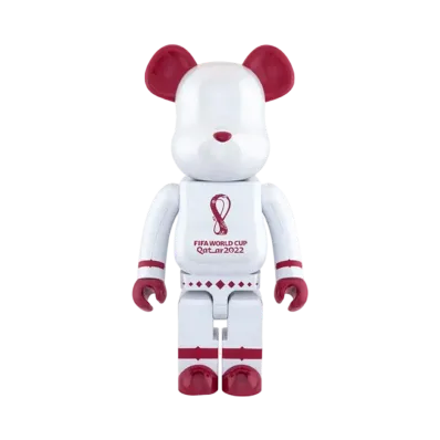 Bearbrick FIFA WORLD CUP QATAR 2022 (TM) OLP WHITE CHROME 1000%