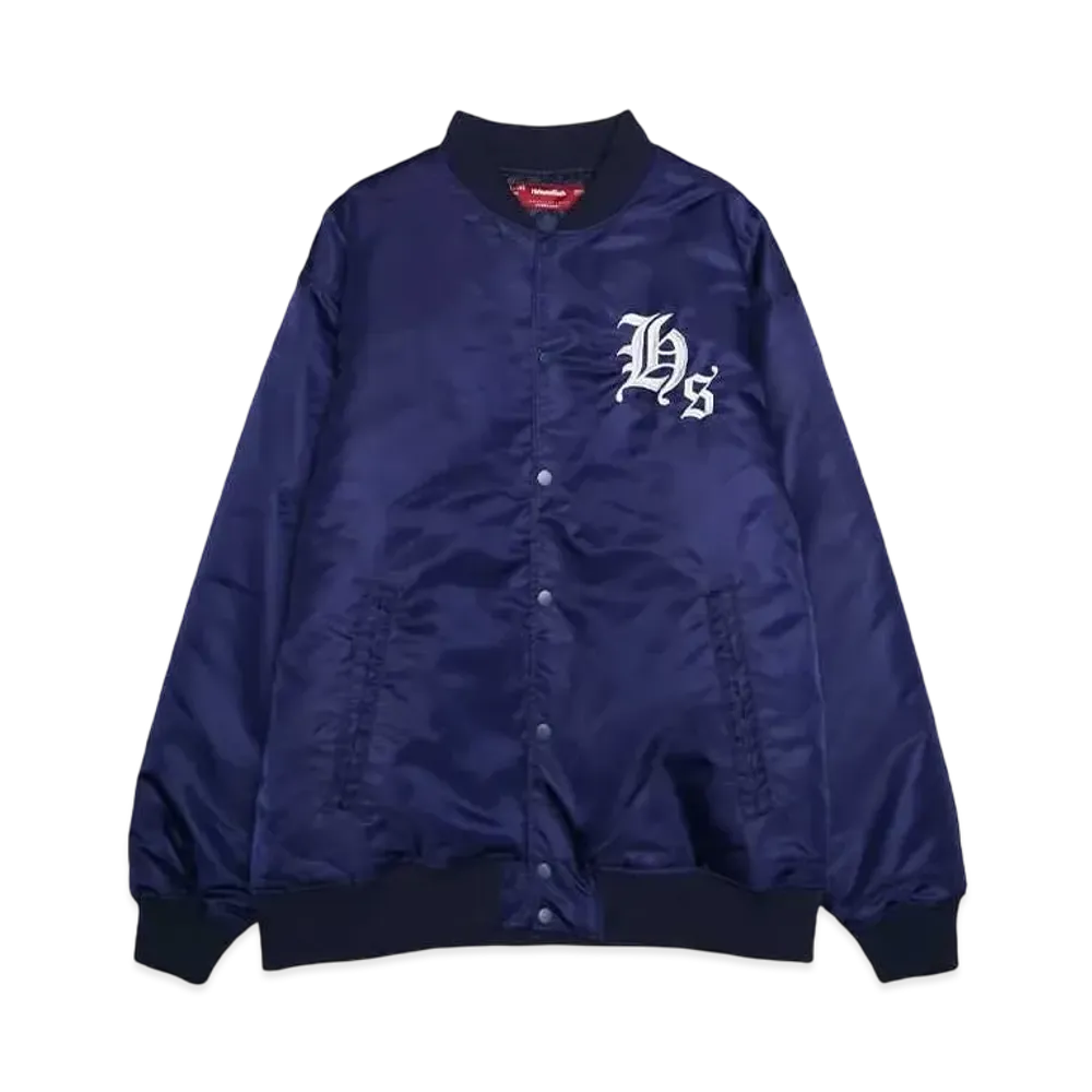 Hide and Seek Nylon Varsity Jacket(24aw) "NAVY"