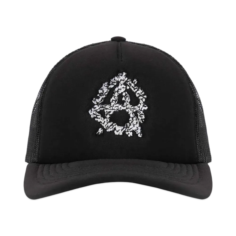 DENIM TEARS Cotton Anarchy Trucker Hat "Black"