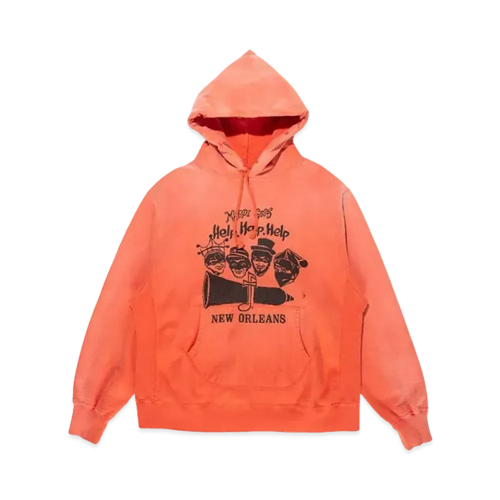 BOW WOW BEATLE MANIA MARDI GRAS HOODIE 【UNISEX】 "ORANGE AGEING"