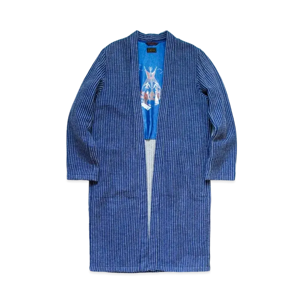 KAPITAL LINEN WOOLWA BUSH SHAKA COAT"Navy"
