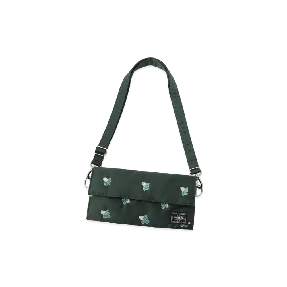 PORTER x mina perhonen Light Berry Long Wallet "Green"