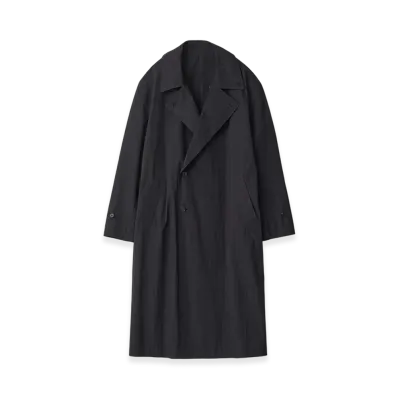 ssstein Windproof Nylon Double Breasted Coat "Black"