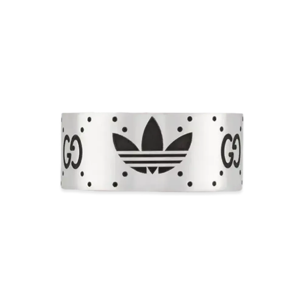 adidas x GUCCI Engraved Wide Ring "Silver"