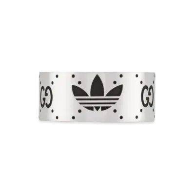 adidas x GUCCI Engraved Wide Ring "Silver"