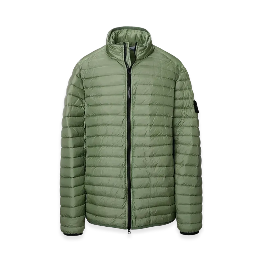 Stone Island Down Jacket 41524 Packable Loom Woven Chambers R-Nylon "Sage"