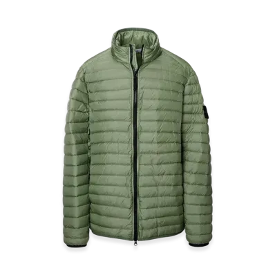 Stone Island Down Jacket 41524 Packable Loom Woven Chambers R-Nylon "Sage"