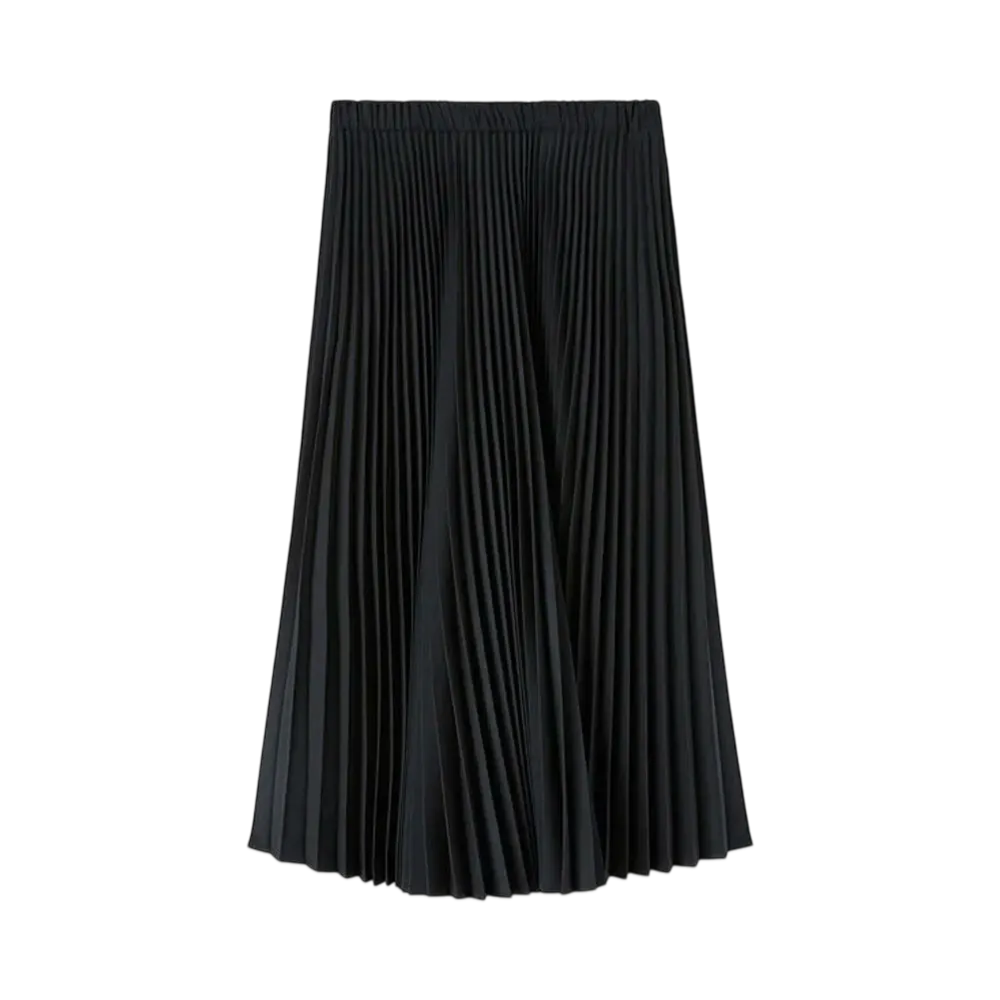 Jil Sander Women's Wool Blend Pleated Skirt "Black"