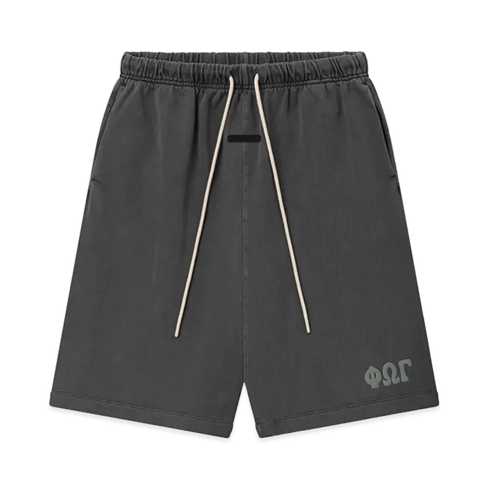 FEAR OF GOD ESSENTIALS Heavy Jersey 90s Sweatshort "Washed Iron Grey"