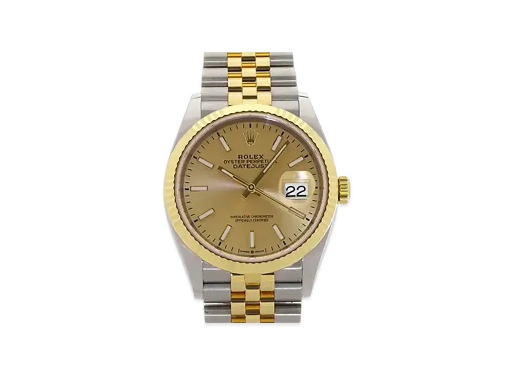 ロレックス デイトジャスト 36 シャンパン文字盤 126233
