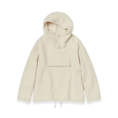 AURALEE Alpaca Wool Leno Cloth P/O Parka "Ivory White"