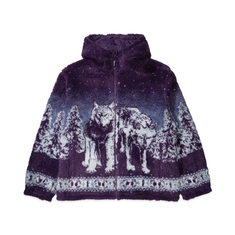 Supreme x B.B. Simon Reversible Hooded Fleece Jacket "Purple"
