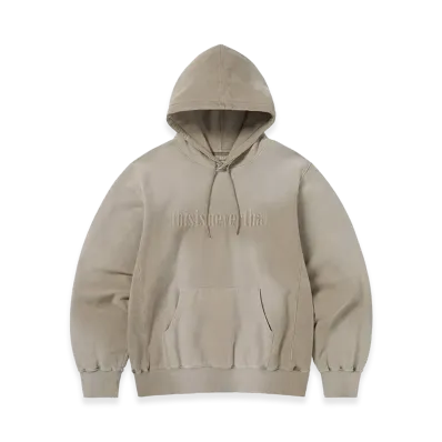 thisisneverthat Overdyed Embroidery Hoodie "Desert Grey"