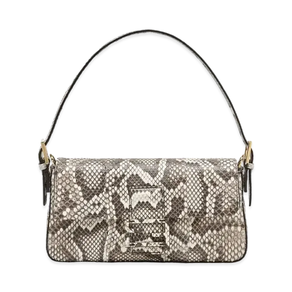 FENDI Baguette 1997 Python Leather Bag "Natural"
