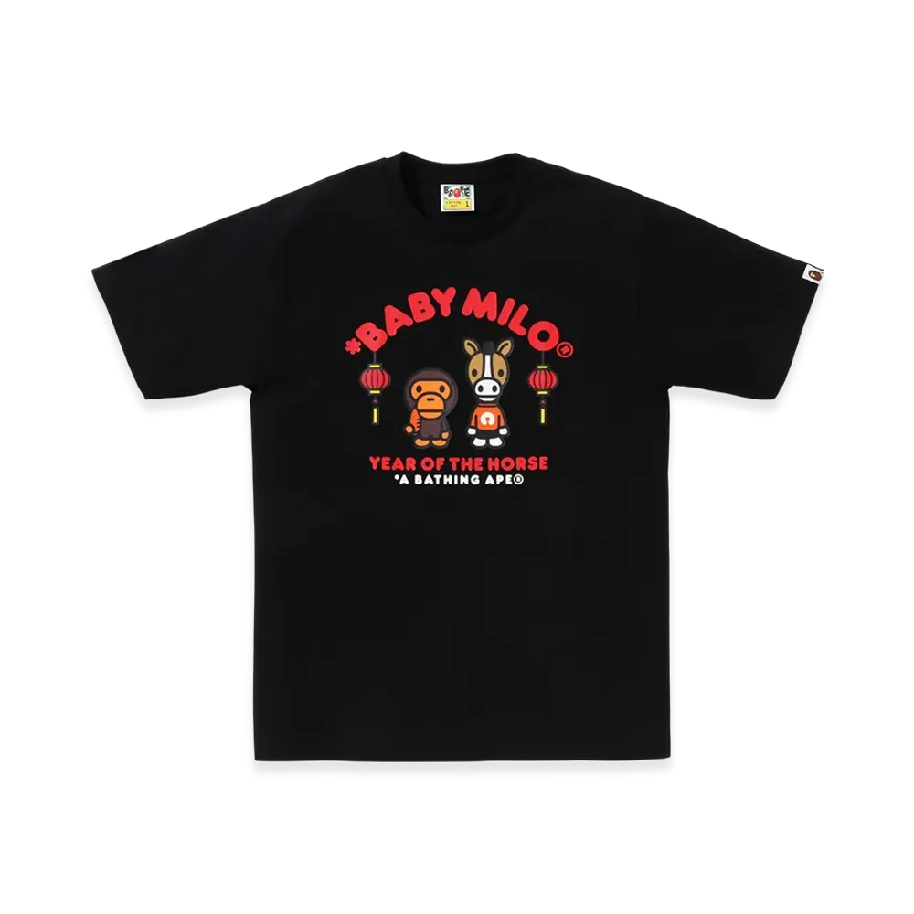 A BATHING APE Year Of The Horse Baby Milo Tee "Black"