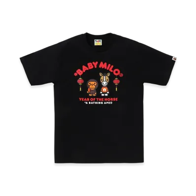 A BATHING APE Year Of The Horse Baby Milo Tee "Black"